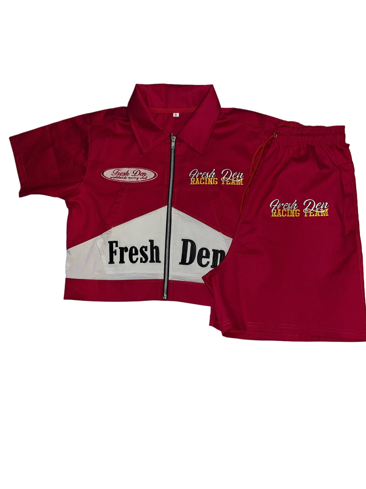 Ladies Crop Racing Zip Up