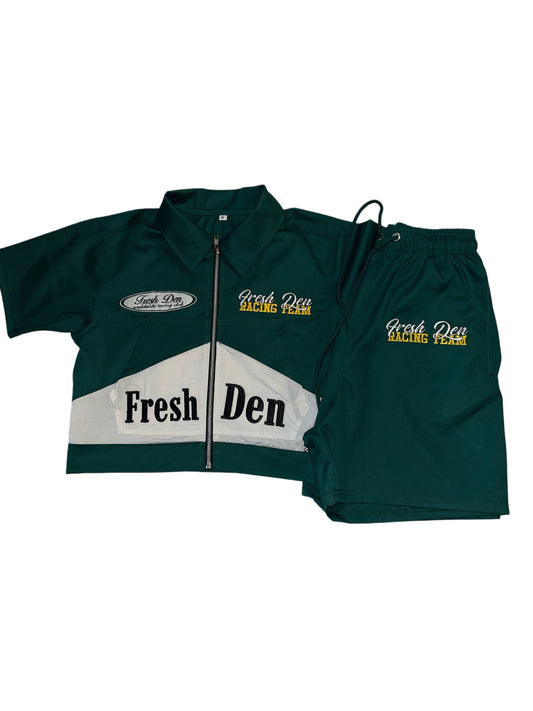 Ladies Crop Racing Zip Ups