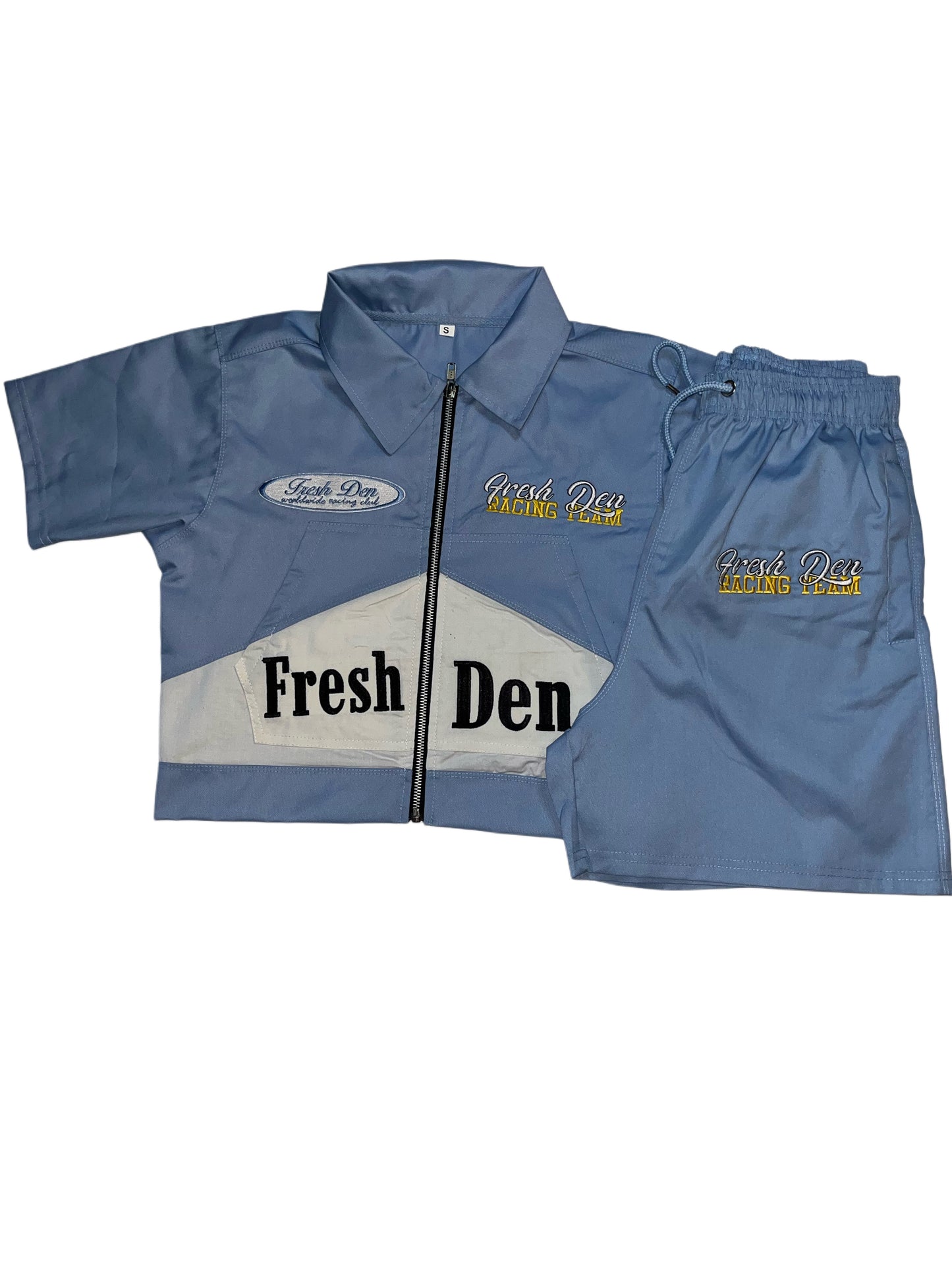 Ladies Crop Racing Zip Up